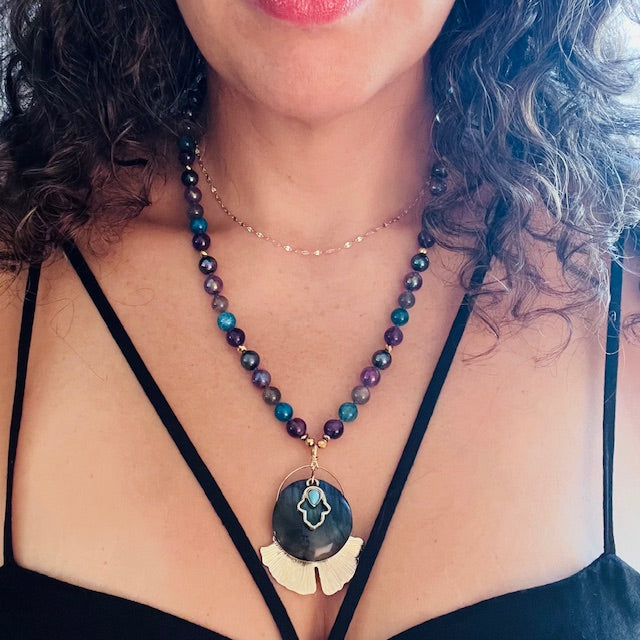 Protected Soul Mid Length Mala Necklace