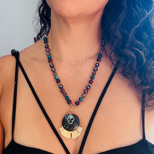 Protected Soul Mid Length Mala Necklace