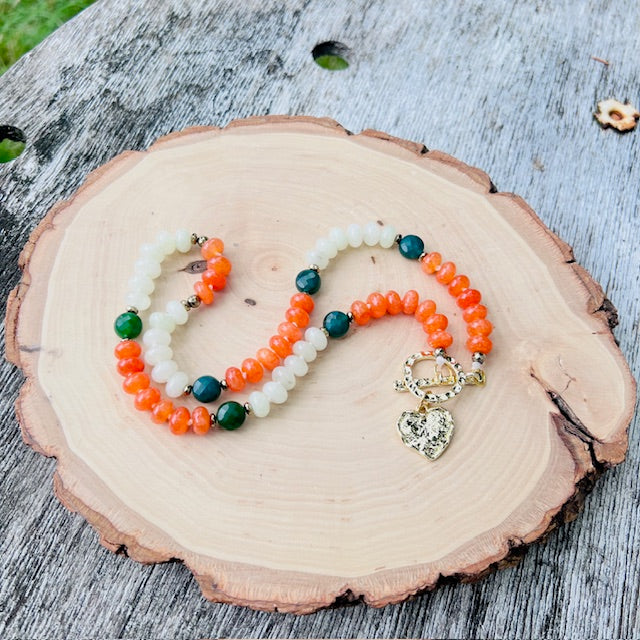 Earth's Pulse Candy Gemstone Mala Necklace