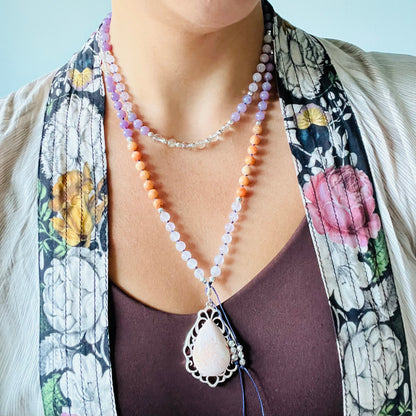 Joyful Aura 108 Beads Japa Mala Necklace