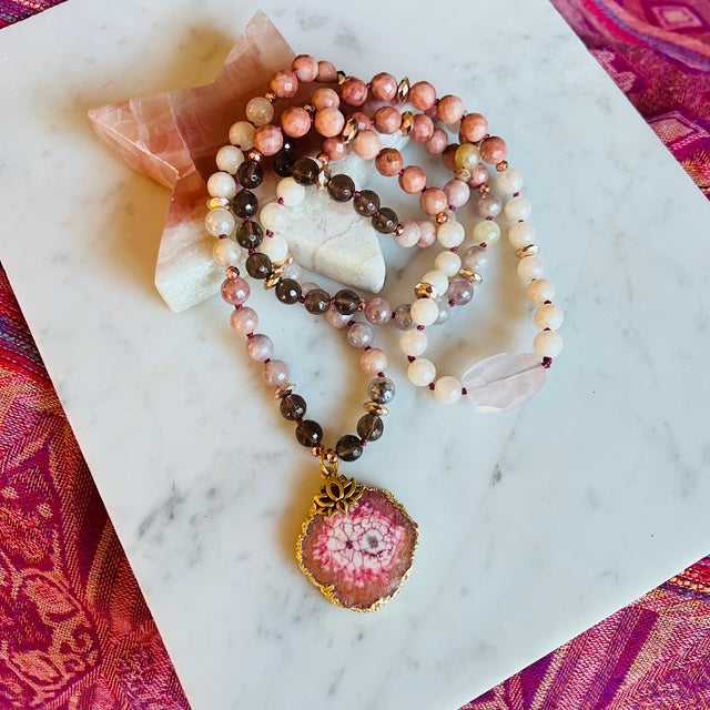 Love Consciousness 108 Beads Mala Necklace