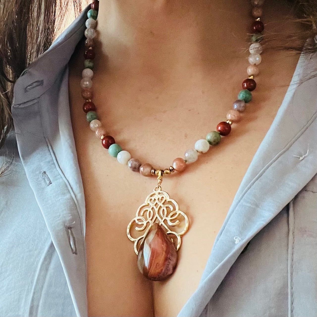 Intuitive Action Short Mala Necklace