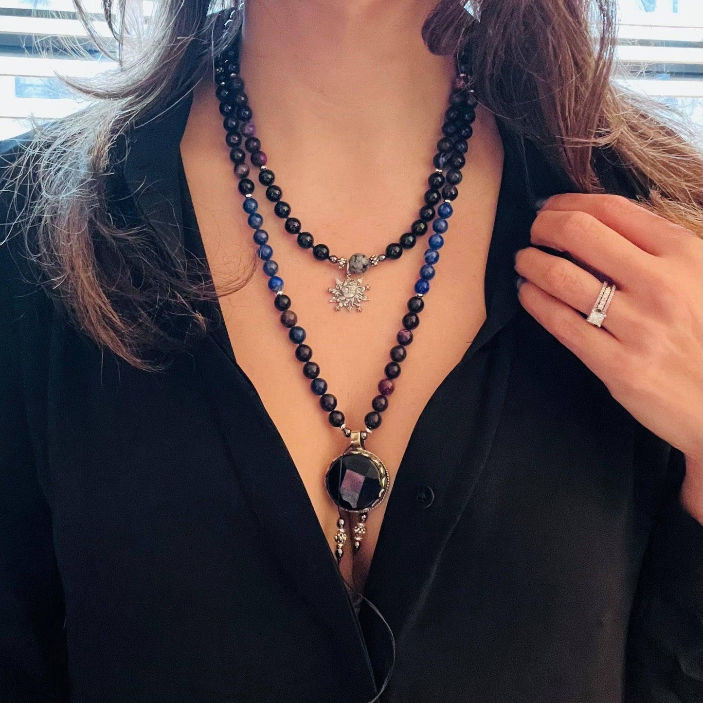 Infinite Galaxies 108 Beads Mala Necklace - Mala Mia NYC