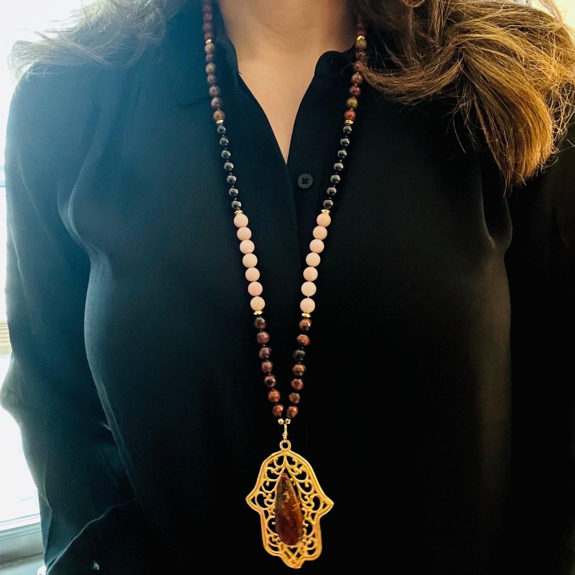 Sacred Flame Mala Necklace - Mala Mia NYC