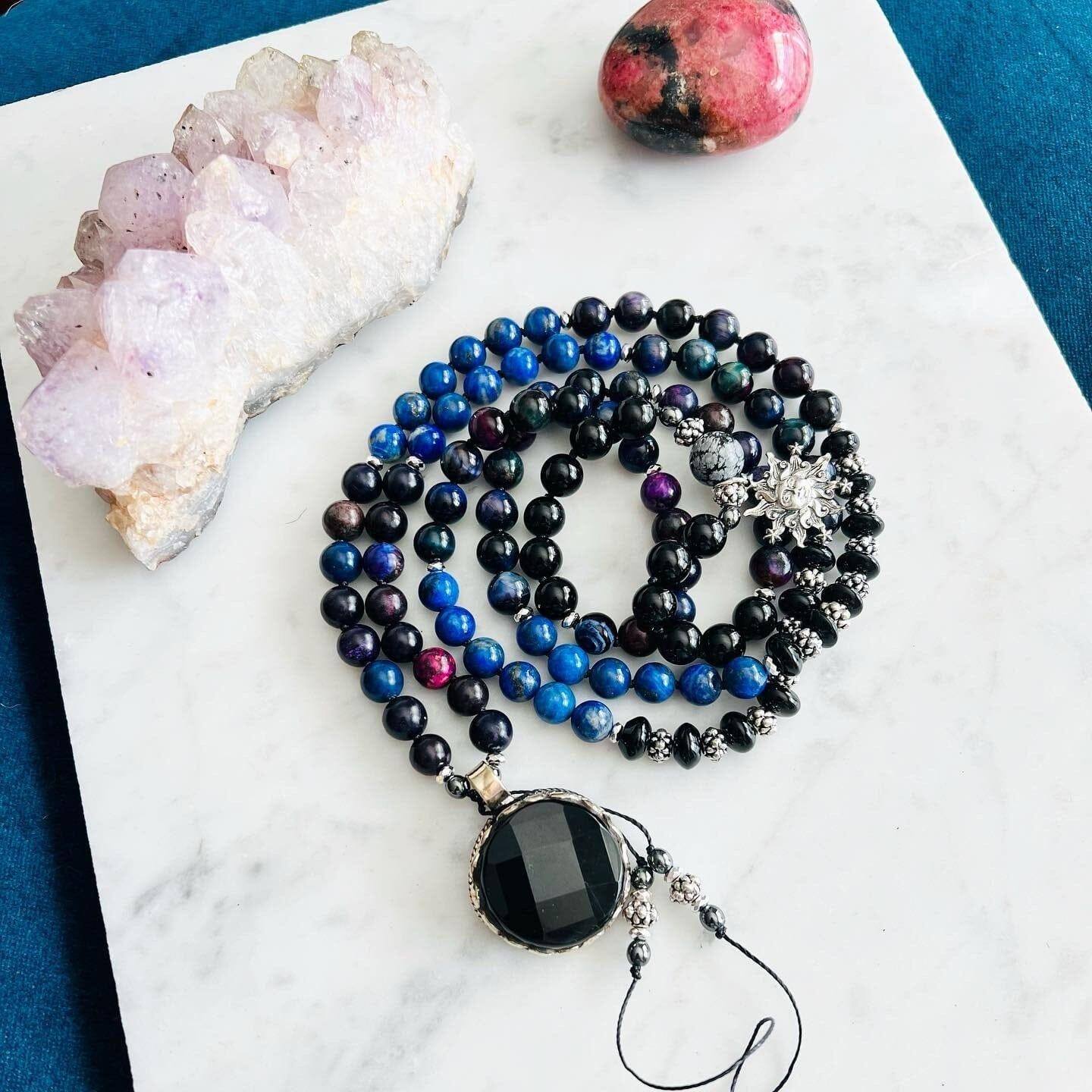 Infinite Galaxies 108 Beads Mala Necklace - Mala Mia NYC