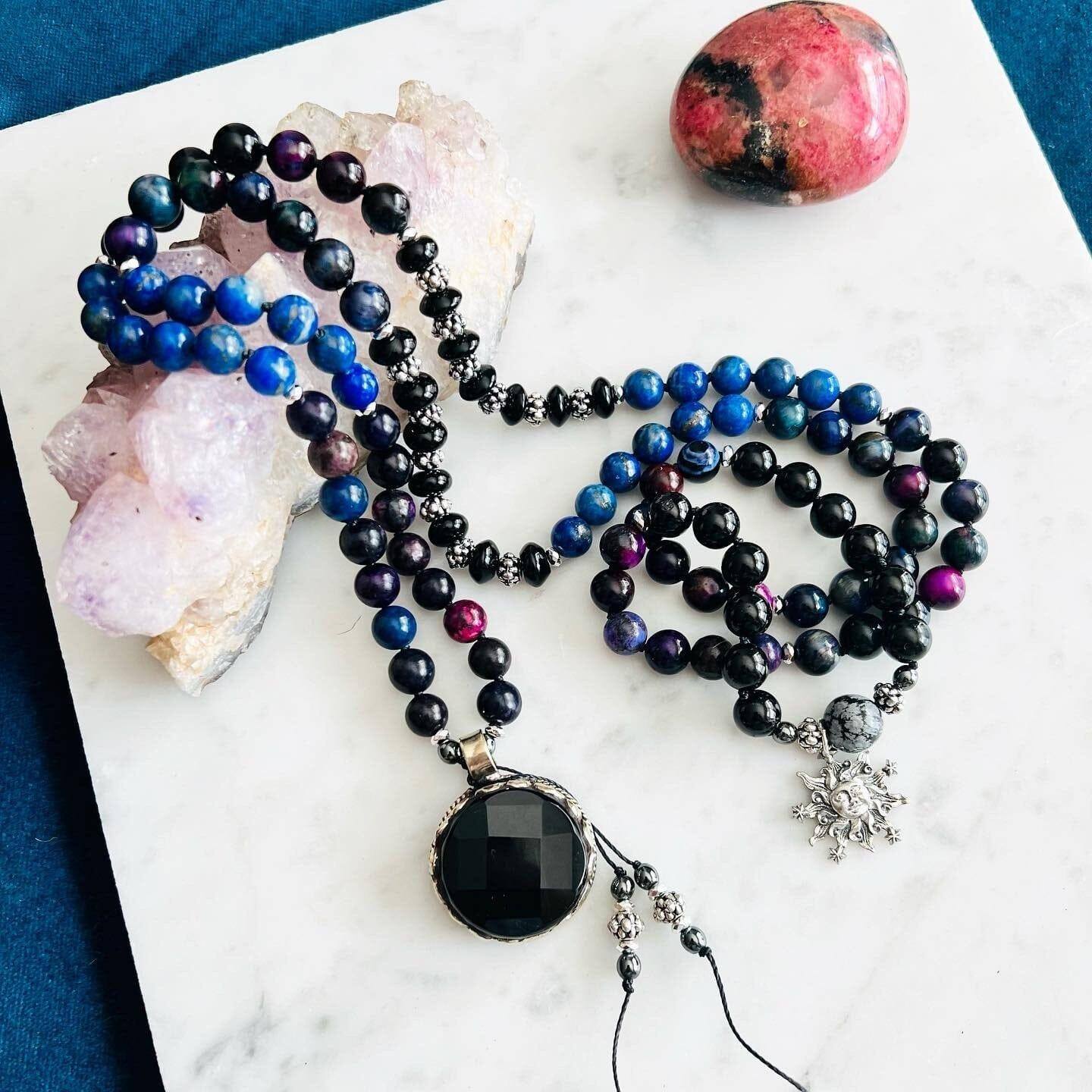 Infinite Galaxies 108 Beads Mala Necklace - Mala Mia NYC