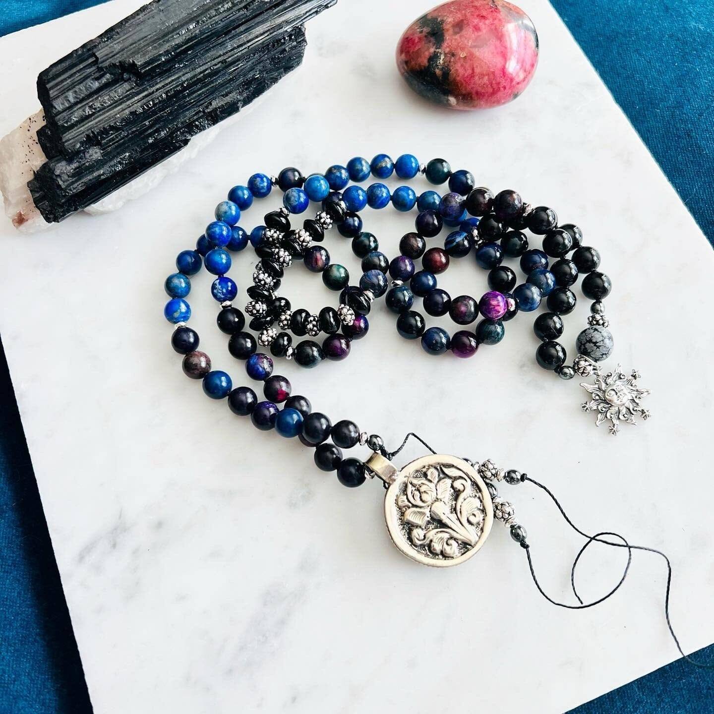 Infinite Galaxies 108 Beads Mala Necklace - Mala Mia NYC