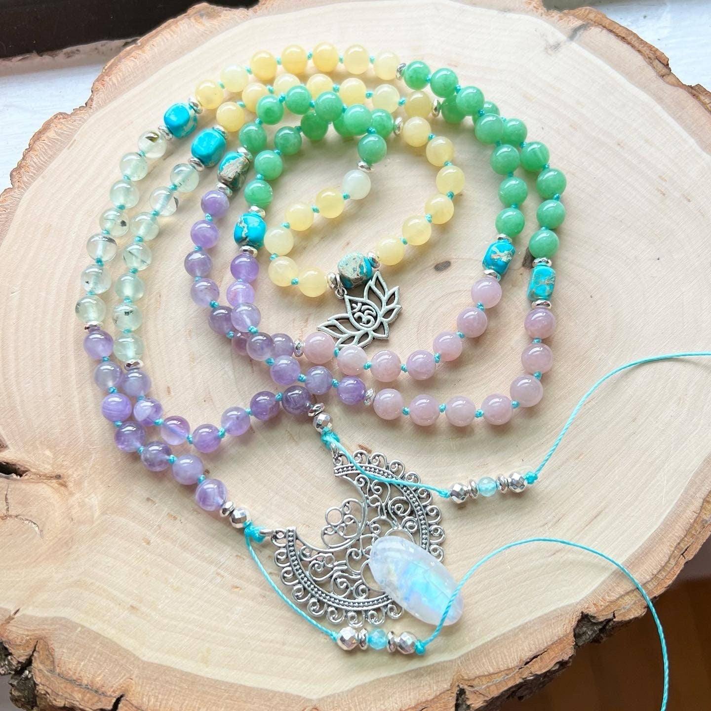 Infinite Blessings 108 Beads Mala Necklace - Mala Mia NYC