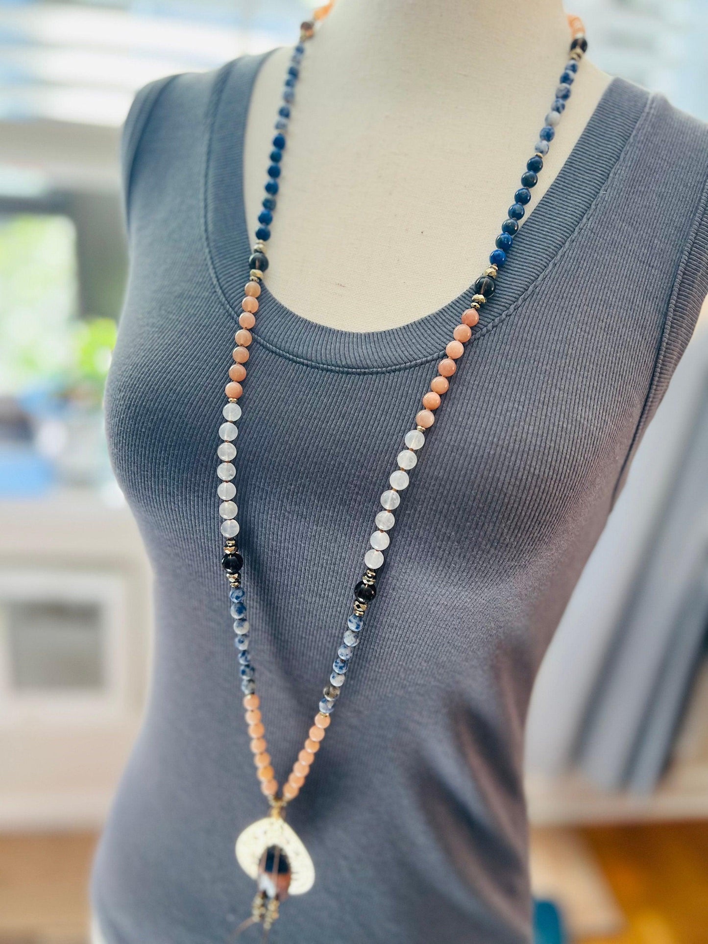 Spiritual Equinox 108 Beads Mala Necklace - Mala Mia NYC