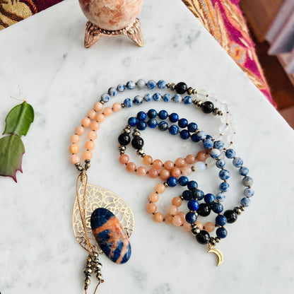 Spiritual Equinox 108 Beads Mala Necklace - Mala Mia NYC