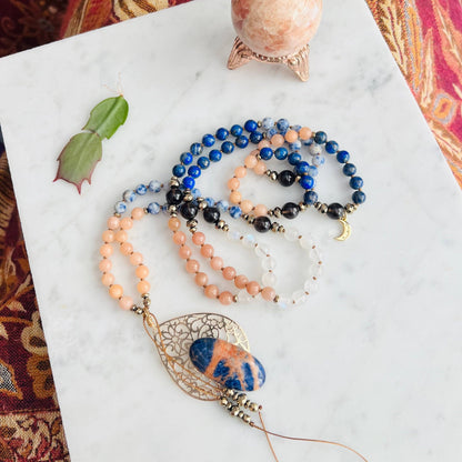 Spiritual Equinox 108 Beads Mala Necklace - Mala Mia NYC