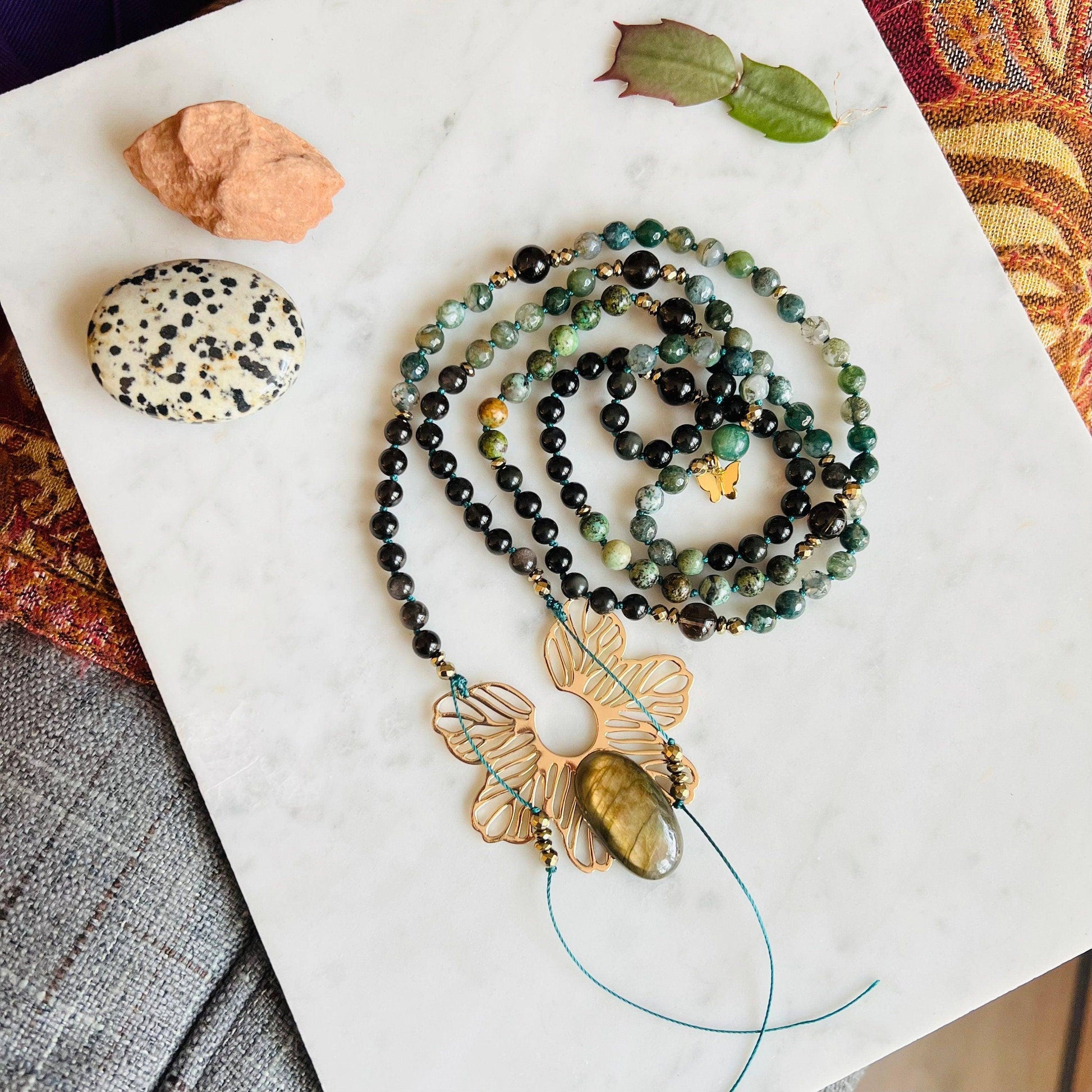 Spiritual Balance 108 Beads Mala Necklace - Mala Mia NYC