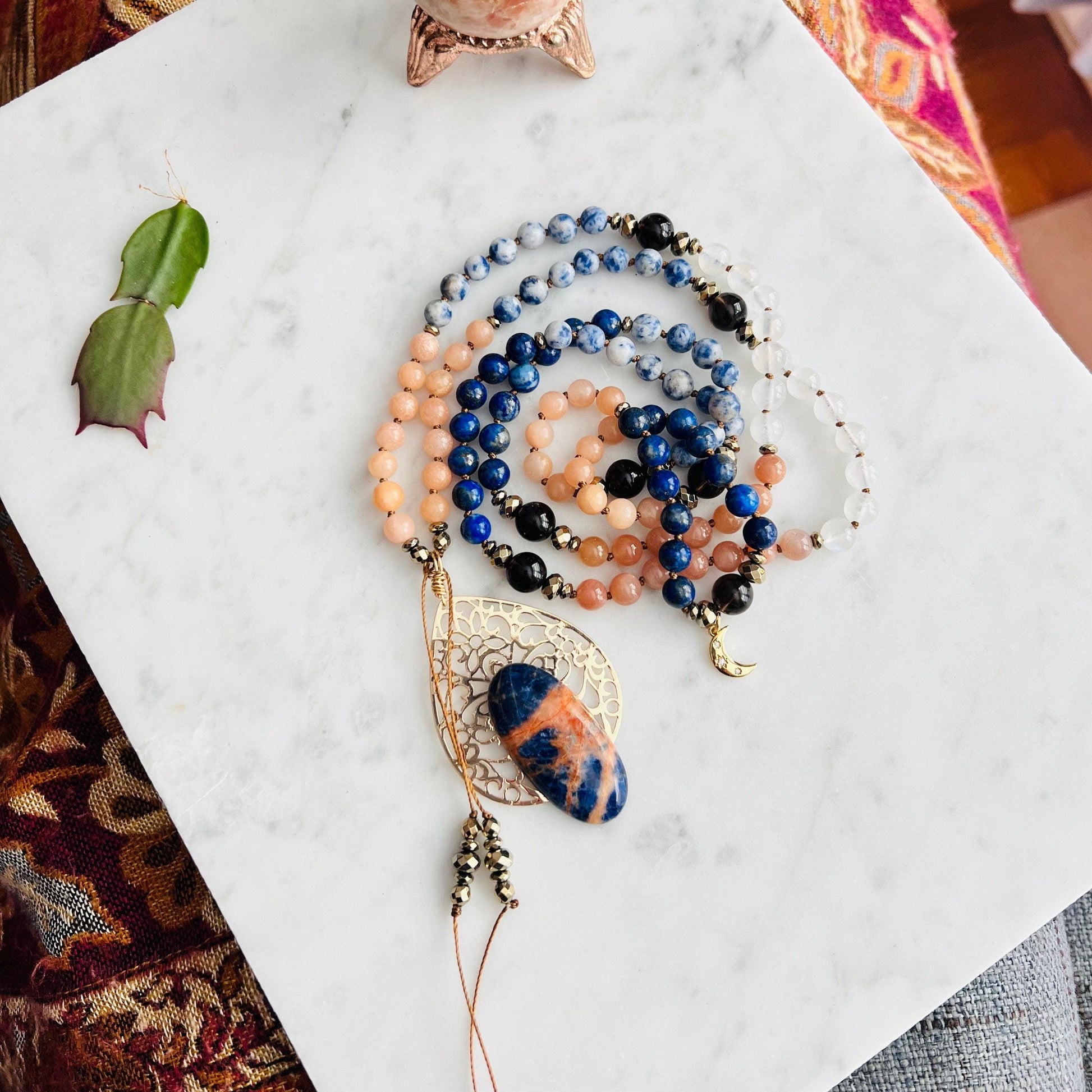 Spiritual Equinox 108 Beads Mala Necklace - Mala Mia NYC